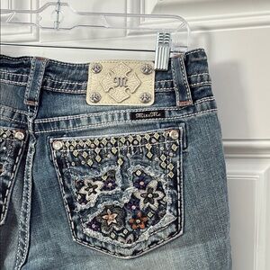 Miss Me Women's Blue Straight Leg skinny Jeans